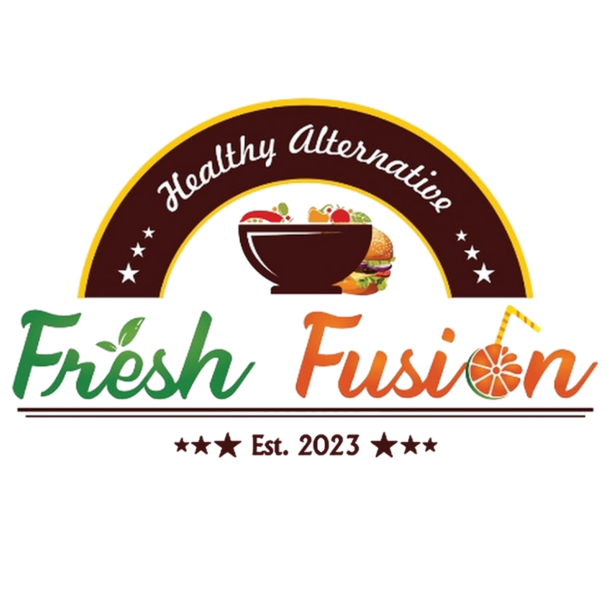 Fresh Fusion natural food & juice brand logo by RVK Digital Agency – healthy food branding design